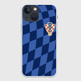 Чехол для iPhone 13 mini с принтом Хорватия, форма в Новосибирске,  |  | croatia | fc | fifa | football | national team | uniform | сборная | фифа | фк | форма | футбол | хорватия
