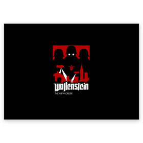 Поздравительная открытка с принтом Wolfenstein в Новосибирске, 100% бумага | плотность бумаги 280 г/м2, матовая, на обратной стороне линовка и место для марки
 | bj | castle | colossus | new order | old blood | wolfenstein | би джей | блаcковиц | блажкович | блацкович | вольфенштайн | вольфенштейн | вульфенштайн | вульфенштейн | уильям