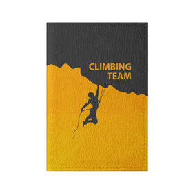 Обложка для паспорта матовая кожа с принтом climbing в Новосибирске, натуральная матовая кожа | размер 19,3 х 13,7 см; прозрачные пластиковые крепления | Тематика изображения на принте: adrenaline | extreme | hiking | mountaineering | mountains | risk | rock climb | rocks | sport | адреналин | альпинизм | высота | горы | риск | скалолазание | скалы | спорт | туризм | экстрим