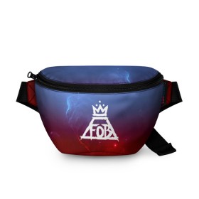 Поясная сумка 3D с принтом FALL OUT BOY SPACE COLLECTION в Новосибирске, 100% полиэстер | плотная ткань, ремень с регулируемой длиной, внутри несколько карманов для мелочей, основное отделение и карман с обратной стороны сумки застегиваются на молнию | fall out boy | logo | music | pop | rock | альтернатива | металл | музыка | музыкальный | поп | рок