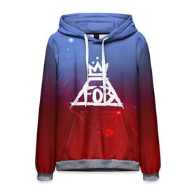 Мужская толстовка 3D с принтом FALL OUT BOY SPACE COLLECTION в Новосибирске, 100% полиэстер | двухслойный капюшон со шнурком для регулировки, мягкие манжеты на рукавах и по низу толстовки, спереди карман-кенгуру с мягким внутренним слоем. | fall out boy | logo | music | pop | rock | альтернатива | металл | музыка | музыкальный | поп | рок