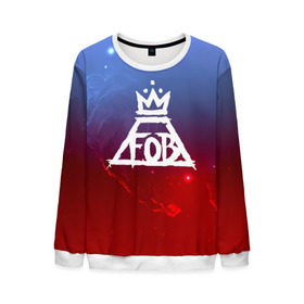 Мужской свитшот 3D с принтом FALL OUT BOY SPACE COLLECTION в Новосибирске, 100% полиэстер с мягким внутренним слоем | круглый вырез горловины, мягкая резинка на манжетах и поясе, свободная посадка по фигуре | fall out boy | logo | music | pop | rock | альтернатива | металл | музыка | музыкальный | поп | рок