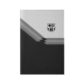 Обложка для паспорта матовая кожа с принтом FC Barcelona в Новосибирске, натуральная матовая кожа | размер 19,3 х 13,7 см; прозрачные пластиковые крепления | barcelona | football | logo | spain | sport | арт | барселона | испания | лига | лого | спорт | текстура | фк | футбол | футбольный клуб | эмблема