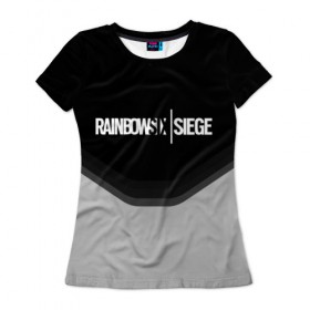Женская футболка 3D с принтом RAINBOW SIX SIEGE в Новосибирске, 100% полиэфир ( синтетическое хлопкоподобное полотно) | прямой крой, круглый вырез горловины, длина до линии бедер | 