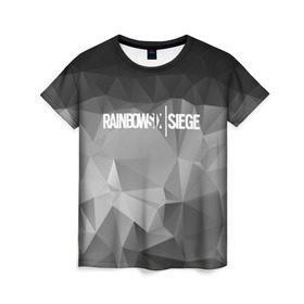 Женская футболка 3D с принтом RAINBOW SIX SIEGE в Новосибирске, 100% полиэфир ( синтетическое хлопкоподобное полотно) | прямой крой, круглый вырез горловины, длина до линии бедер | rainbow | rainbow six | siege | six | игры | шутер