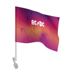 Флаг для автомобиля с принтом AC DC COLLECTION SPACE EDITION в Новосибирске, 100% полиэстер | Размер: 30*21 см | ac dc | logo | music | pop | rock | usa | альтернатива | металл | музыка | музыкальный | поп | рок