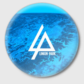 Значок с принтом LINKIN PARK COLD COLLECTION в Новосибирске,  металл | круглая форма, металлическая застежка в виде булавки | Тематика изображения на принте: 