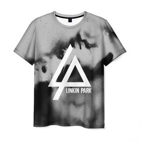 Мужская футболка 3D с принтом LINKIN PARK GRAY ABSTRACT ROCK в Новосибирске, 100% полиэфир | прямой крой, круглый вырез горловины, длина до линии бедер | Тематика изображения на принте: linkin park | logo | music | pop | rock | альтернатива | металл | музыка | музыкальный | поп | рок | честер беннингтон