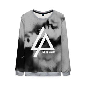 Мужской свитшот 3D с принтом LINKIN PARK GRAY ABSTRACT ROCK в Новосибирске, 100% полиэстер с мягким внутренним слоем | круглый вырез горловины, мягкая резинка на манжетах и поясе, свободная посадка по фигуре | linkin park | logo | music | pop | rock | альтернатива | металл | музыка | музыкальный | поп | рок | честер беннингтон