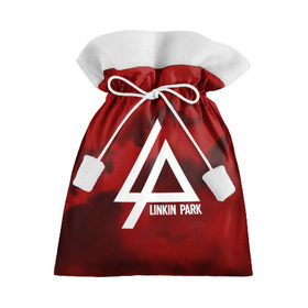 Подарочный 3D мешок с принтом LINKIN PARK COLOR RED MUSIC в Новосибирске, 100% полиэстер | Размер: 29*39 см | linkin park | logo | music | pop | rock | альтернатива | металл | музыка | музыкальный | поп | рок | честер беннингтон