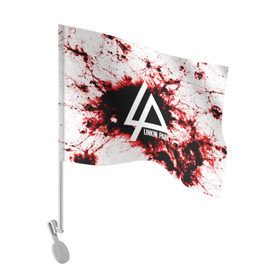 Флаг для автомобиля с принтом LINKIN PARK BLOOD COLLECTION в Новосибирске, 100% полиэстер | Размер: 30*21 см | linkin park | logo | music | pop | rock | альтернатива | металл | музыка | музыкальный | поп | рок | честер беннингтон