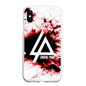 Чехол для iPhone XS Max матовый с принтом LINKIN PARK BLOOD COLLECTION в Новосибирске, Силикон | Область печати: задняя сторона чехла, без боковых панелей | Тематика изображения на принте: linkin park | logo | music | pop | rock | альтернатива | металл | музыка | музыкальный | поп | рок | честер беннингтон