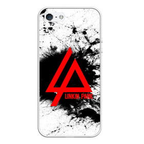 Чехол для iPhone 5/5S матовый с принтом LINKIN PARK SPRAY GRAY в Новосибирске, Силикон | Область печати: задняя сторона чехла, без боковых панелей | linkin park | logo | music | pop | rock | альтернатива | металл | музыка | музыкальный | поп | рок | честер беннингтон