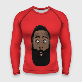 Мужской рашгард 3D с принтом James Harden в Новосибирске,  |  | 13 | fear the beard | houston rockets | mvp | nba | баскетбол | джеймс харден | нба | хьюстон рокетс