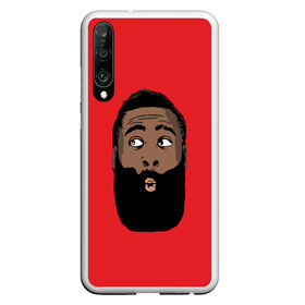 Чехол для Honor P30 с принтом James Harden в Новосибирске, Силикон | Область печати: задняя сторона чехла, без боковых панелей | Тематика изображения на принте: 13 | fear the beard | houston rockets | mvp | nba | баскетбол | джеймс харден | нба | хьюстон рокетс