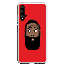 Чехол для Honor 20 с принтом James Harden в Новосибирске, Силикон | Область печати: задняя сторона чехла, без боковых панелей | 13 | fear the beard | houston rockets | mvp | nba | баскетбол | джеймс харден | нба | хьюстон рокетс