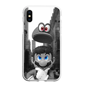 Чехол для iPhone XS Max матовый с принтом Super Mario Odyssey в Новосибирске, Силикон | Область печати: задняя сторона чехла, без боковых панелей | nintendo | super mario odyssey | марио | нинтендо