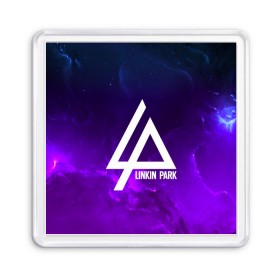 Магнит 55*55 с принтом LINKIN PARK SPACE COLOR 2018 в Новосибирске, Пластик | Размер: 65*65 мм; Размер печати: 55*55 мм | linkin park | logo | music | pop | rock | альтернатива | металл | музыка | музыкальный | поп | рок | честер беннингтон