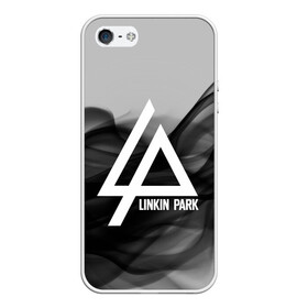 Чехол для iPhone 5/5S матовый с принтом LINKIN PARK SMOKE GRAY 2018 в Новосибирске, Силикон | Область печати: задняя сторона чехла, без боковых панелей | linkin park | logo | music | pop | rock | альтернатива | металл | музыка | музыкальный | поп | рок | честер беннингтон