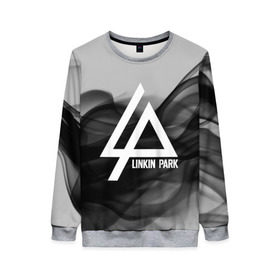 Женский свитшот 3D с принтом LINKIN PARK SMOKE GRAY 2018 в Новосибирске, 100% полиэстер с мягким внутренним слоем | круглый вырез горловины, мягкая резинка на манжетах и поясе, свободная посадка по фигуре | linkin park | logo | music | pop | rock | альтернатива | металл | музыка | музыкальный | поп | рок | честер беннингтон