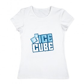 Женская футболка хлопок с принтом Ice Cube в Новосибирске, 100% хлопок | прямой крой, круглый вырез горловины, длина до линии бедер, слегка спущенное плечо | hip hop | hiphop | ice cube | mc | n.w.a | rap | айс | гангса | джексон | западное побережье | куб | кубе | кубик льда | кьюб | мс | о ши | оши | реп | репер | речитатив | рэп | рэпер | хип | хипхоп | хоп