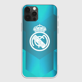 Чехол для iPhone 12 Pro Max с принтом Real Madrid Geometry Sport в Новосибирске, Силикон |  | Тематика изображения на принте: emirates | fc | real madrid | геометрия | реал мадрид | футбольный клуб | эмблема