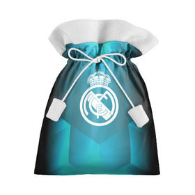 Подарочный 3D мешок с принтом Real Madrid Geometry Sport в Новосибирске, 100% полиэстер | Размер: 29*39 см | emirates | fc | real madrid | геометрия | реал мадрид | футбольный клуб | эмблема