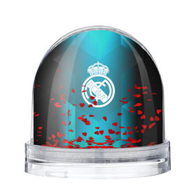 Водяной шар с принтом Real Madrid Geometry Sport в Новосибирске, Пластик | Изображение внутри шара печатается на глянцевой фотобумаге с двух сторон | emirates | fc | real madrid | геометрия | реал мадрид | футбольный клуб | эмблема