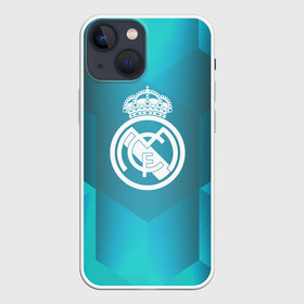 Чехол для iPhone 13 mini с принтом Real Madrid Geometry Sport в Новосибирске,  |  | emirates | fc | real madrid | геометрия | реал мадрид | футбольный клуб | эмблема