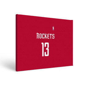Холст прямоугольный с принтом Houston Rockets в Новосибирске, 100% ПВХ |  | 13 | fear the beard | houston rockets | nba | rise sports | баскетбол | баскетбольная | джеймс харден | нба | номер | спортивная | форма | хьюстон рокетс