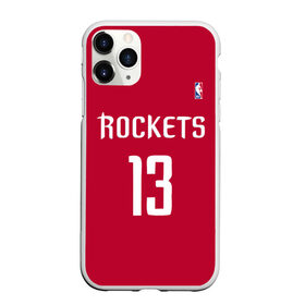 Чехол для iPhone 11 Pro матовый с принтом Houston Rockets в Новосибирске, Силикон |  | 13 | fear the beard | houston rockets | nba | rise sports | баскетбол | баскетбольная | джеймс харден | нба | номер | спортивная | форма | хьюстон рокетс