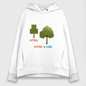 Женское худи Oversize хлопок с принтом Веб-дизайнеры html + css в Новосибирске, френч-терри — 70% хлопок, 30% полиэстер. Мягкий теплый начес внутри —100% хлопок | боковые карманы, эластичные манжеты и нижняя кромка, капюшон на магнитной кнопке | css | html | веб дизайн | дерево | дизайн | программирование | программист
