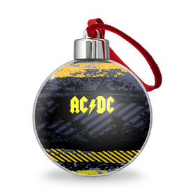 Ёлочный шар с принтом AC DC STREET COLLECTION в Новосибирске, Пластик | Диаметр: 77 мм | ac dc | logo | music | pop | rock | альтернатива | металл | музыка | музыкальный | поп | рок