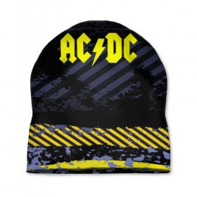 Шапка 3D с принтом AC DC STREET COLLECTION в Новосибирске, 100% полиэстер | универсальный размер, печать по всей поверхности изделия | ac dc | logo | music | pop | rock | альтернатива | металл | музыка | музыкальный | поп | рок