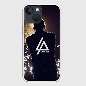 Чехол для iPhone 13 mini с принтом Linkin Park в Новосибирске,  |  | alternative | bennington | chester | legend | linkin | metal | music | park | rock | stage | альтернатива | беннингтон | вокал | легенда | линкин | метал | музыка | огни | парк | рок | сцена | честер