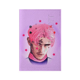 Обложка для паспорта матовая кожа с принтом Lil Prince в Новосибирске, натуральная матовая кожа | размер 19,3 х 13,7 см; прозрачные пластиковые крепления | Тематика изображения на принте: lil peep | rap | густав ор | лил пип | рэп