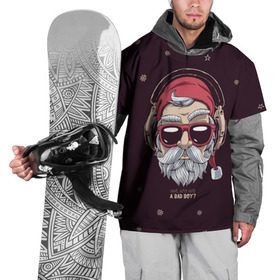 Накидка на куртку 3D с принтом Who was a bad boy? в Новосибирске, 100% полиэстер |  | bad | beard | boy | christmas | hipster | new year | santa | борода | дед мороз | новый год | рождество | санта | хипстер