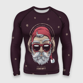 Мужской рашгард 3D с принтом Who was a bad boy в Новосибирске,  |  | bad | beard | boy | christmas | hipster | new year | santa | борода | дед мороз | новый год | рождество | санта | хипстер