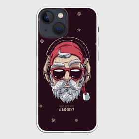 Чехол для iPhone 13 mini с принтом Who was a bad boy в Новосибирске,  |  | bad | beard | boy | christmas | hipster | new year | santa | борода | дед мороз | новый год | рождество | санта | хипстер