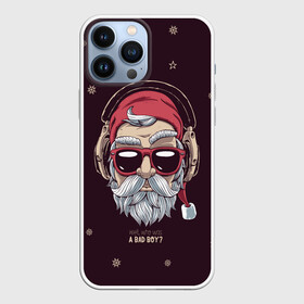 Чехол для iPhone 13 Pro Max с принтом Who was a bad boy в Новосибирске,  |  | bad | beard | boy | christmas | hipster | new year | santa | борода | дед мороз | новый год | рождество | санта | хипстер