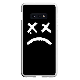 Чехол для Samsung S10E с принтом LiL PEEP RIP в Новосибирске, Силикон | Область печати: задняя сторона чехла, без боковых панелей | band | cry baby | emo | lil peep | music | musician | rap | smile | swag | tear | музыка | музыкант | нытик | рэп | сваг | слеза | смайлик | эмо