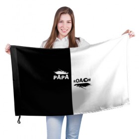 Флаг 3D с принтом Papa Roach в Новосибирске, 100% полиэстер | плотность ткани — 95 г/м2, размер — 67 х 109 см. Принт наносится с одной стороны | papa roach | roach | папа роач | папароач | папароч | роач | роч