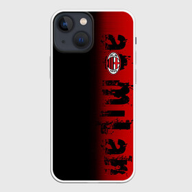 Чехол для iPhone 13 mini с принтом AC MILAN в Новосибирске,  |  | ac milan | fc | fc milan | football | milan | soccer | белый | клуб | красный | милан | спорт | спортивные | фк | футбол | цвет.логотип | черный | эмблема