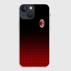 Чехол для iPhone 13 mini с принтом AC MILAN в Новосибирске,  |  | ac milan | fc | fc milan | football | milan | soccer | белый | клуб | красный | милан | спорт | спортивные | фк | футбол | цвет.логотип | черный | эмблема