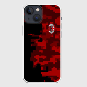 Чехол для iPhone 13 mini с принтом AC MILAN в Новосибирске,  |  | ac milan | fc | fc milan | football | milan | soccer | белый | клуб | красный | милан | спорт | спортивные | фк | футбол | цвет.логотип | черный | эмблема