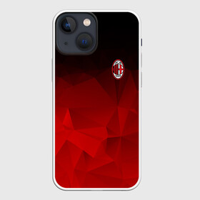 Чехол для iPhone 13 mini с принтом AC MILAN в Новосибирске,  |  | ac milan | fc | fc milan | football | milan | soccer | белый | клуб | красный | милан | спорт | спортивные | фк | футбол | цвет.логотип | черный | эмблема