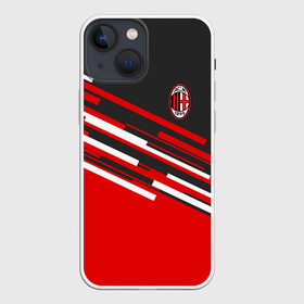 Чехол для iPhone 13 mini с принтом AC MILAN в Новосибирске,  |  | ac milan | fc | fc milan | football | milan | soccer | белый | клуб | красный | милан | спорт | спортивные | фк | футбол | цвет.логотип | черный | эмблема