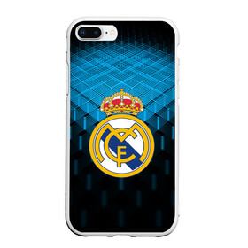 Чехол для iPhone 7Plus/8 Plus матовый с принтом Real Madrid 2018 Original в Новосибирске, Силикон | Область печати: задняя сторона чехла, без боковых панелей | emirates | fc | real madrid | геометрия | реал мадрид | футбольный клуб | эмблема