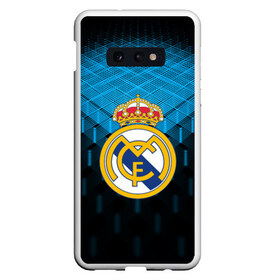 Чехол для Samsung S10E с принтом Real Madrid 2018 Original в Новосибирске, Силикон | Область печати: задняя сторона чехла, без боковых панелей | Тематика изображения на принте: emirates | fc | real madrid | геометрия | реал мадрид | футбольный клуб | эмблема