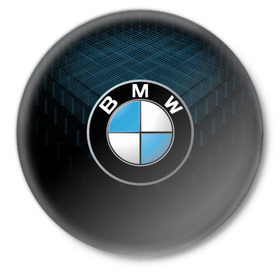 Значок с принтом BMW 2018 Blue Line в Новосибирске,  металл | круглая форма, металлическая застежка в виде булавки | bmw | bmw motorsport | bmw performance | carbon | m | motorsport | performance | sport | бмв | карбон | моторспорт | спорт